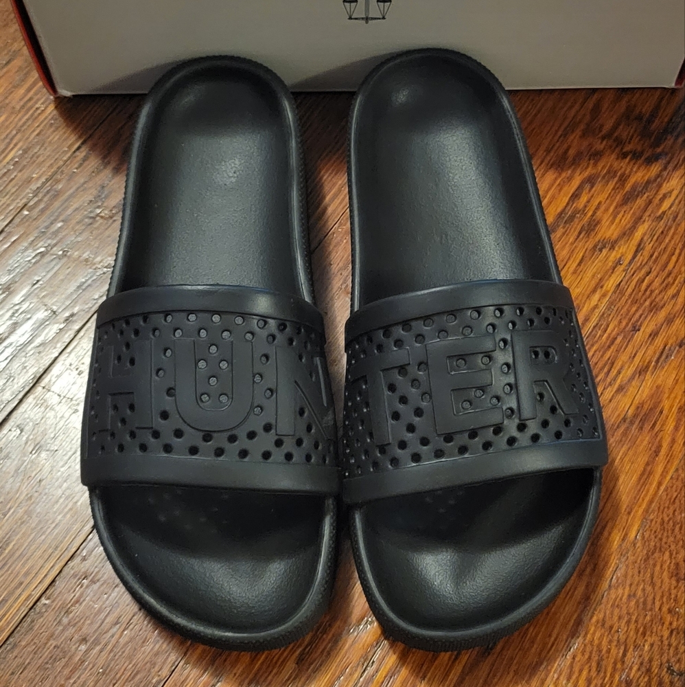 Hunter slides never worn!!!!!